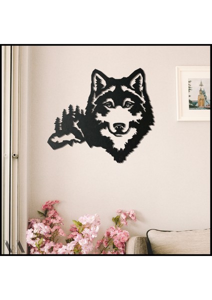 BCD Wood Decor Wolf V.1 Dekoratif Metal Tablo