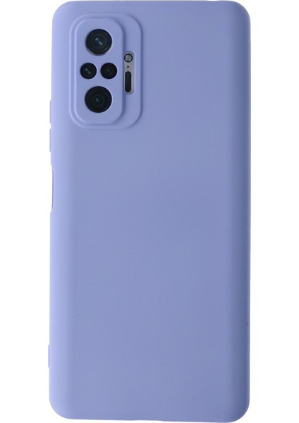 Xiaomi Redmi Note 10 Pro Kapak Içi Kadife Kamera Korumalı Lansman Silikon Kılıf - Lila