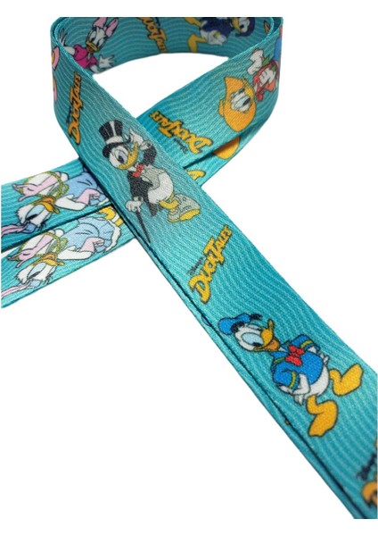 Donald ve Daisy Kart Askı Ipi; Yaka Askı Ipi, Boyun Askı, Telefon Askı Aparatı, Mavi Yatay Kartlık