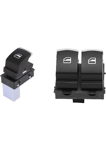 Volkswagen Caddy Cam Açma Düğmesi Anahtarı Takım 2004-2011 (Krom)