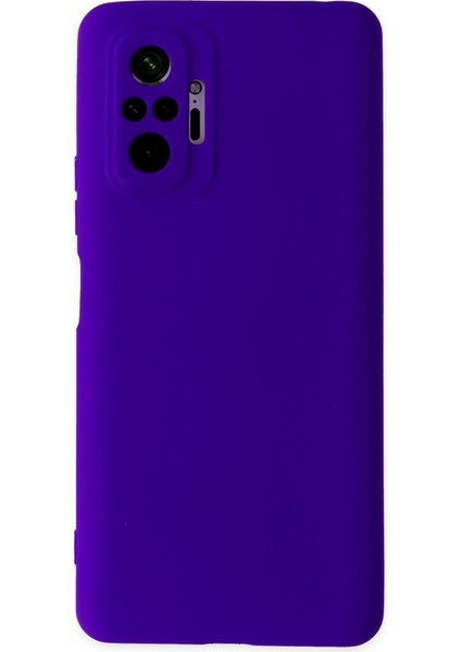Xiaomi Redmi Note 10 Pro Kapak Içi Kadife Kamera Korumalı Lansman Silikon Kılıf - Mor