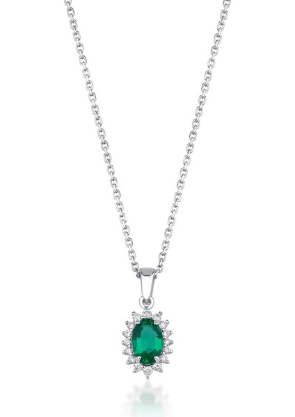 Emerald Oval Kolye