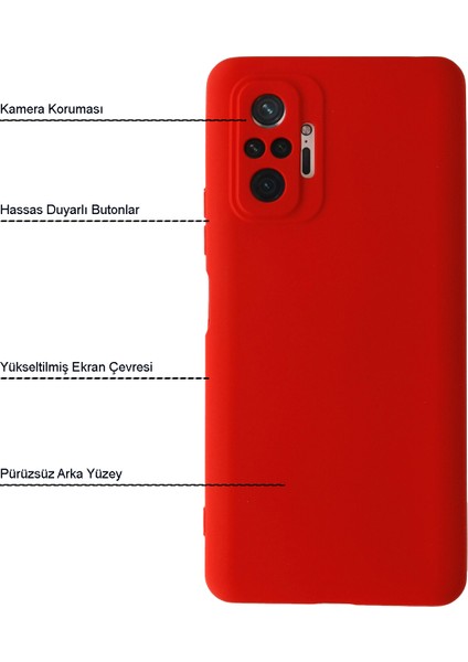 Caseworld Xiaomi Redmi Note 10 Pro Kapak Içi Kadife Kamera Korumalı Lansman Silikon Kılıf - Sarı