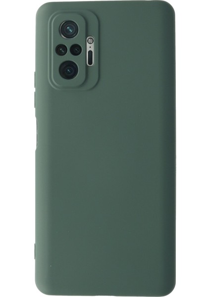 Xiaomi Redmi Note 10 Pro Kapak Içi Kadife Kamera Korumalı Lansman Silikon Kılıf - Yeşil