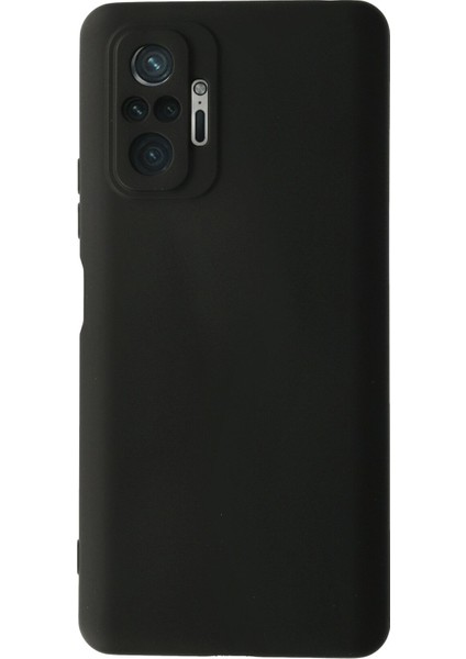 Xiaomi Redmi Note 10 Pro Kapak Içi Kadife Kamera Korumalı Lansman Silikon Kılıf - Siyah