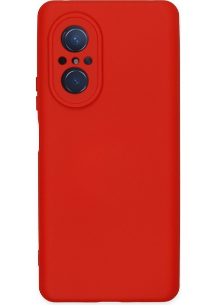 Caseworld Huawei Nova 9 Se Kapak Içi Kadife Kamera Korumalı Lansman Silikon Kılıf - Kırmızı