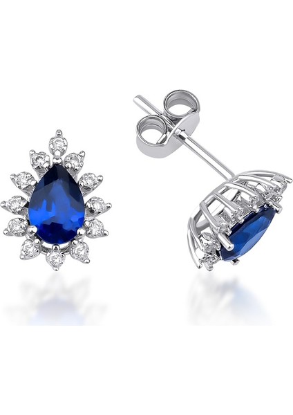Safir Damla Küpe
