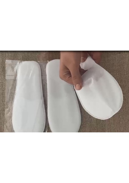 Tela Astarlı Ultrasonik Dikişli Ekonomik Otel Terliği Tek Kullanımlık Kullan At