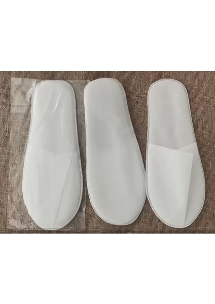 Tela Astarlı Ultrasonik Dikişli Ekonomik Otel Terliği Tek Kullanımlık Kullan At