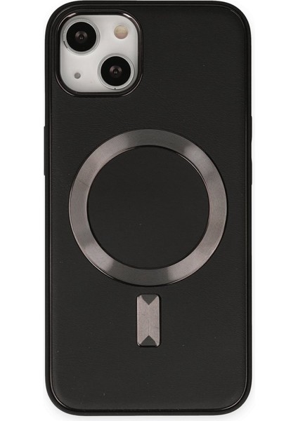 iPhone 13 Uyumlu Coco Deri Magneticsafe Silikon Telefon Kılıfı