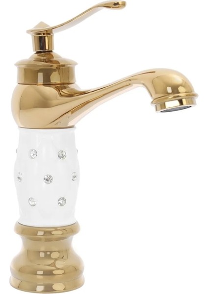 Fleko Gold Taşlı Lavabo Bataryası