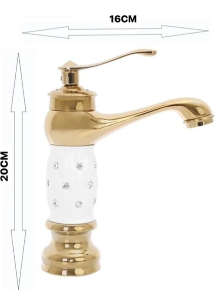 Fleko Gold Taşlı Lavabo Bataryası fiyatları