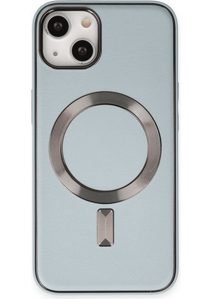 iPhone 13 Uyumlu Coco Deri Magneticsafe Silikon Telefon Kılıfı