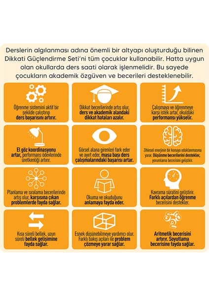 3 Yaş Dikkat Güçlendiren Set - 3 Yaş Için Dikkat Güçlendirme