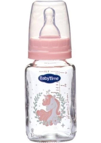 Babytime  BT074 Klasik Cam Biberon 125 ml - Pembe