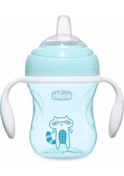 ® Yumuşak Uçlu Geçiş Alıştırma Bardak Suluk 4 Ay Mavi 200 ml Geçiş Bardağı 4 Ay+ Mavi 200