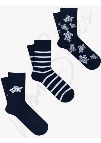 Mono Socks 3lü Kaplumbağa Desenli Çorap