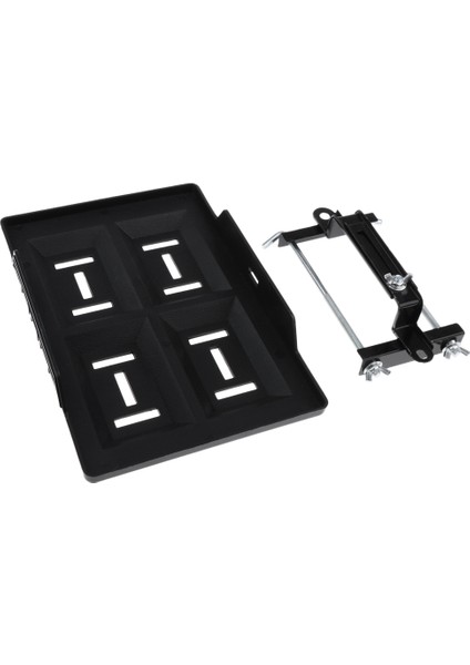 Universal Pickup Kamyon Tekneleri Rv Kamyon Römork Pil Tepsileri ve Kelepçe Tutucu - Tepsi 28CM Kelepçe 19CM (Yurt Dışından)