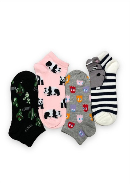 Kadın 4 Çift Kısa Patik Çorap Seti modelleri
