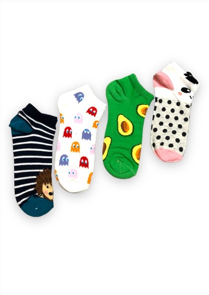 Kadın 4 Çift Kısa Patik Çorap Seti modelleri