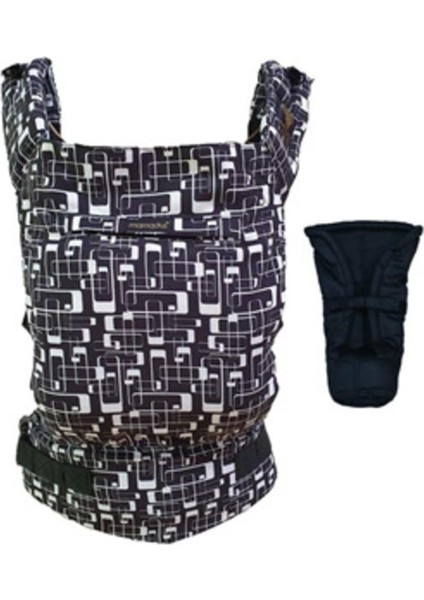 Siyah Şekiller Ergonomik Kanguru Yenidoğan Set Siyah Şekiller Yenidoğan