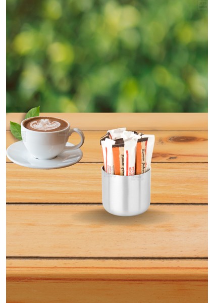 Şeker Kabı Paslanmaz Stick Şekerlik Çelik 7 cm Inox