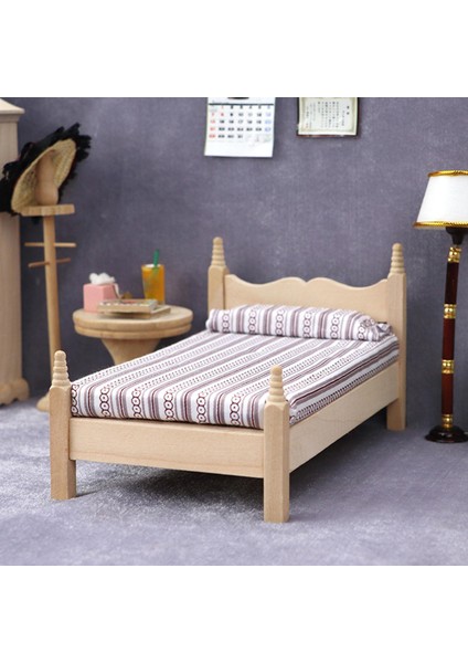 1:12 Ölçekli Dollhouse Minyatür Tek Yolu Mini Mobilya Aksesuarları Mobilya Ahşap (Yurt Dışından)