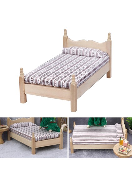 1:12 Ölçekli Dollhouse Minyatür Tek Yolu Mini Mobilya Aksesuarları Mobilya Ahşap (Yurt Dışından)