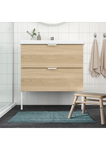 Banyo Paspası, Çizgili-Mavi, 50X80 Cm, Toftbo