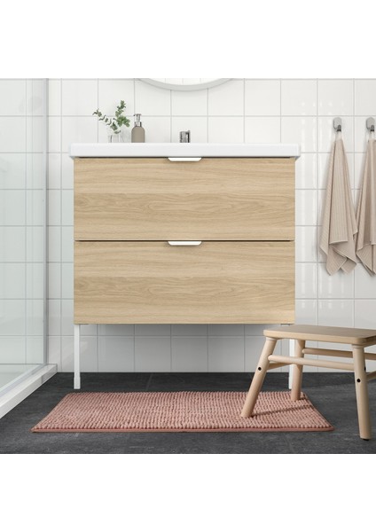 Banyo Paspası, Açık Pembe, 50X80 Cm, Toftbo