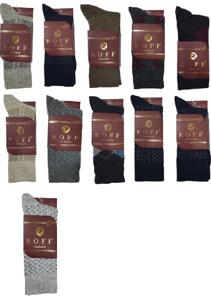 Yünlü Lambswool Koyun Kılı Kışlık Erkek Çorap  Renk 10 Lu Paket 40-44 Numara