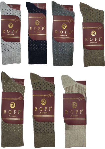 Yünlü Lambswool Koyun Kılı Kışlık Erkek Çorap Renk 7 Li Paket