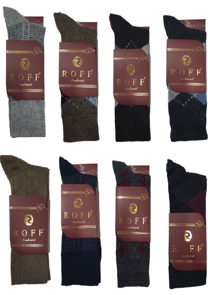 Yünlü Lambswool Koyun Kılı Kışlık Erkek Çorap Renk 8 Li Paket