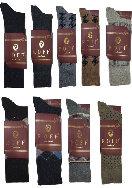 Yünlü Lambswool Koyun Kılı Kışlık Erkek Çorap Renk 9 Lu Paket