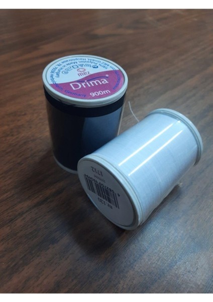 Dikiş İpliği Seti 100% Polyester Siyah ve Beyaz Renkli 2 Adet Dayanıklı Kullanım