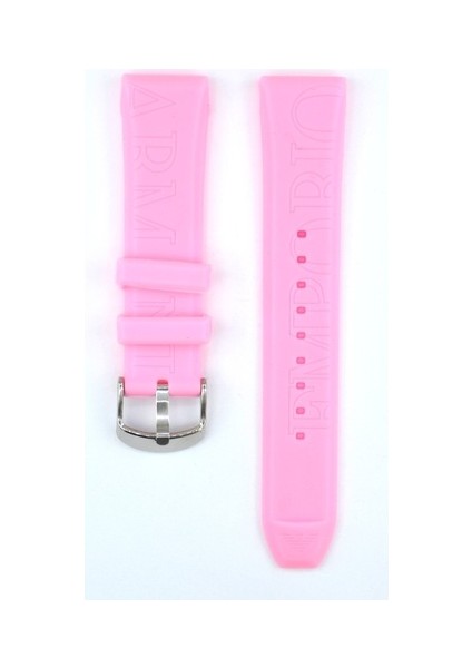 Ztd Strap Uyumlu Emporio Armani AR1056 20MM Pembe Silikon Kordon