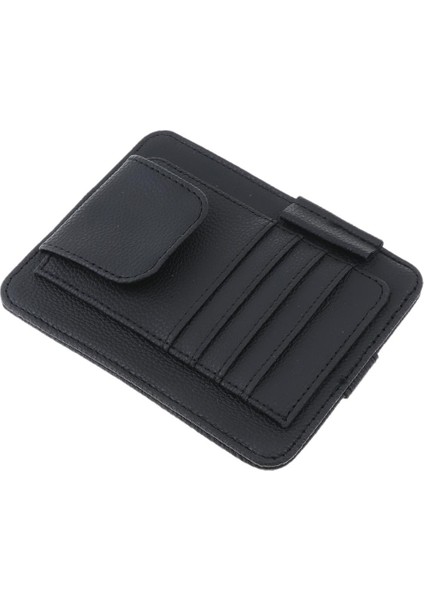 Araba Sun Visor Organizatör Poşet Çanta Gözlükleri Bilet Makbuz Kartı Tutucu Klipler Siyah (Yurt Dışından)