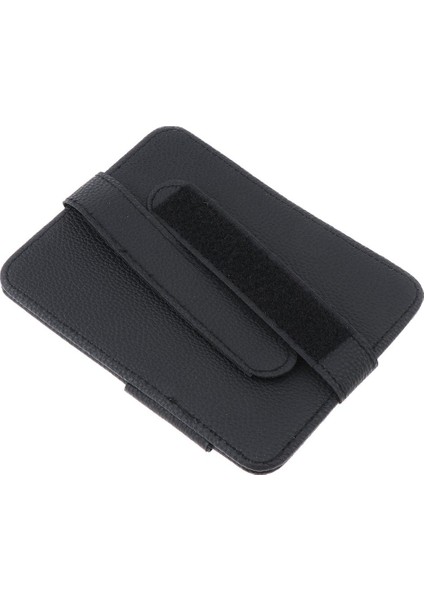 Araba Sun Visor Organizatör Poşet Çanta Gözlükleri Bilet Makbuz Kartı Tutucu Klipler Siyah (Yurt Dışından)