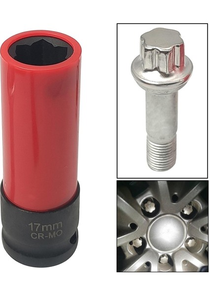 Tekerlek Kilidi Somunu Çıkarma Soketi Anahtarı Elektrikli Or. Kırmızı (Yurt Dışından) indirimleri