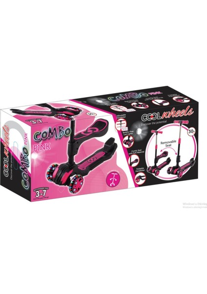 Furkan Toys Cool Wheels LED Işıklı Oturaklı Pembe Combo