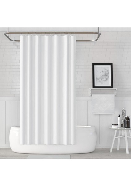 Duş Perdesi Seti, 12 Adet C Halka Hediyeli Banyo Perdesi-Banyo Duş Perdeleri-Banyo Aksesuarları modelleri