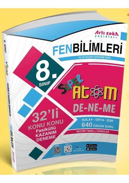 Artı Zeka Yayınları 8. Sınıf Süper Atom Fen Bilimleri 32 Fasikül Kazanım Deneme