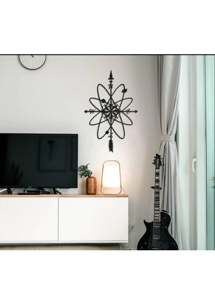 Compass Dekoratif Metal Tablo