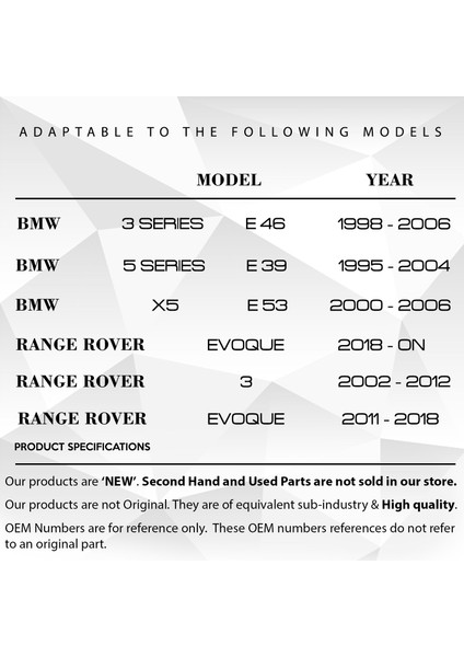Bmw - Chrysler-Land Rover Freelander Için Yan Katlanır Ayna Yaylı Motor Yuvası fiyatları