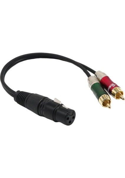 Xlr - 2 Rca Aktarım Stereo Audio Aux Kordon Dönüştürücü Tel 30CM 12" (Yurt Dışından)