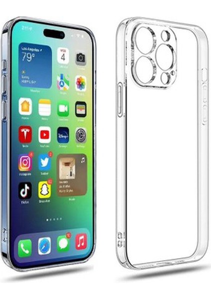 Apple iPhone 14 Pro Uyumlu Şeffaf Silikon Kılıf fiyatları