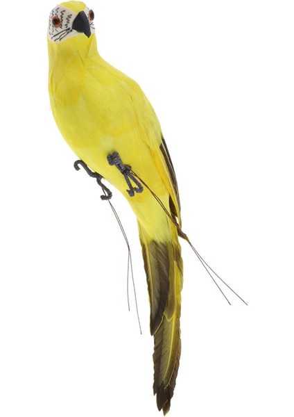 Macaw Papağan Yard Oyuncak Yapay Kuş Heykelcik Sarı (Yurt Dışından) fiyatları