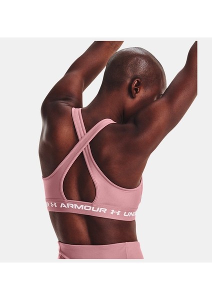 Kadın Armour® Mid Çapraz Sırtlı Spor Sütyeni 1361034-697