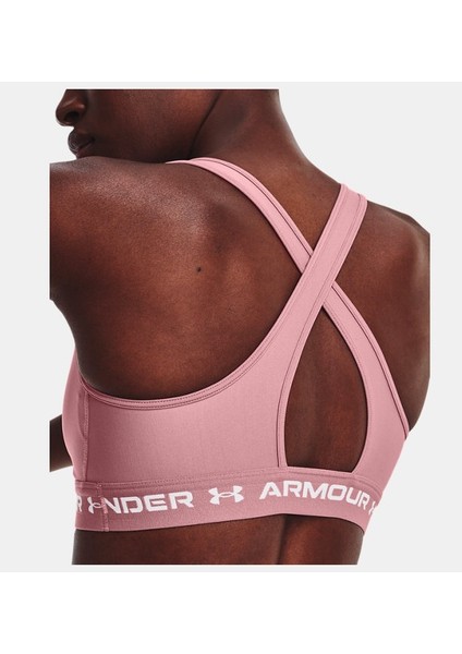 Kadın Armour® Mid Çapraz Sırtlı Spor Sütyeni 1361034-697