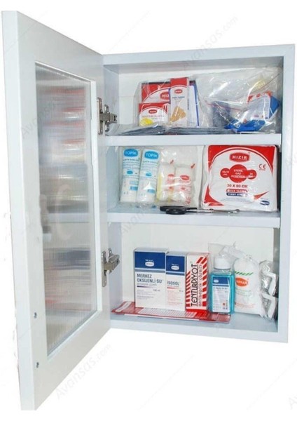 Ecza Dolabı Içi Dolu Ilk Yardım Içerikli Pvc 50X35X16 cm 159